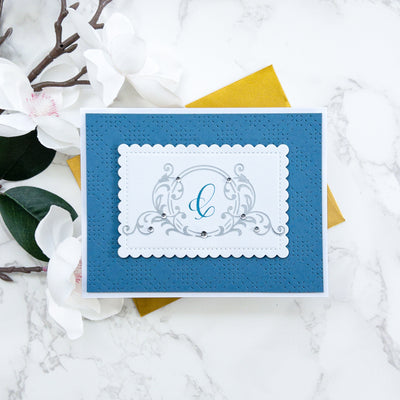 Elegant Monogram Alpha 1" Impress-ion Press + Foil Plates