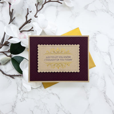 Thoughts of You Sentiments Impress-ion Press + Foil Plates