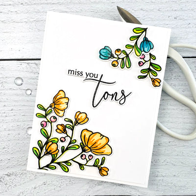 Forget Me Not Bundle Stamps, Dies, and Layering Stencils Bundle
