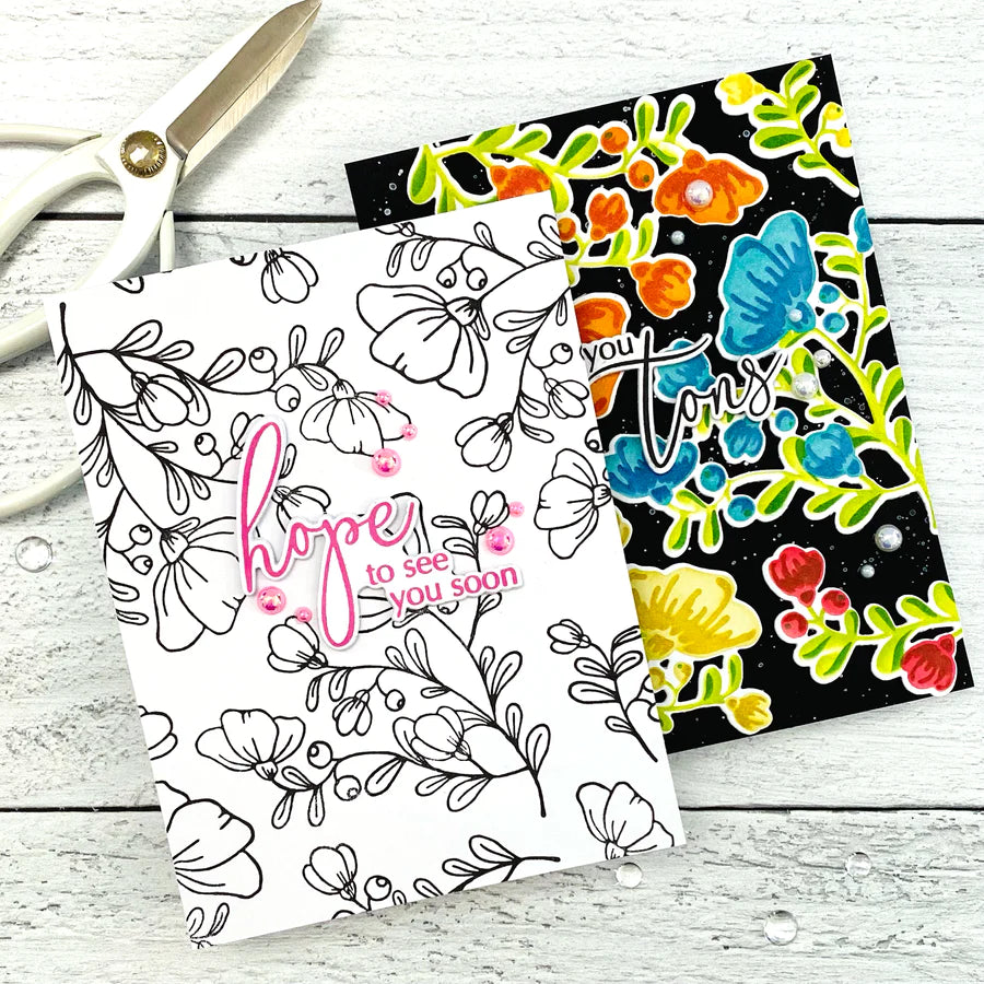 Forget Me Not Bundle Stamps, Dies, and Layering Stencils Bundle