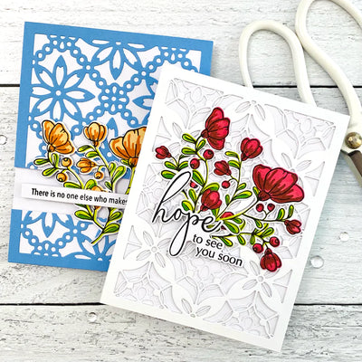 Forget Me Not Bundle Stamps, Dies, and Layering Stencils Bundle
