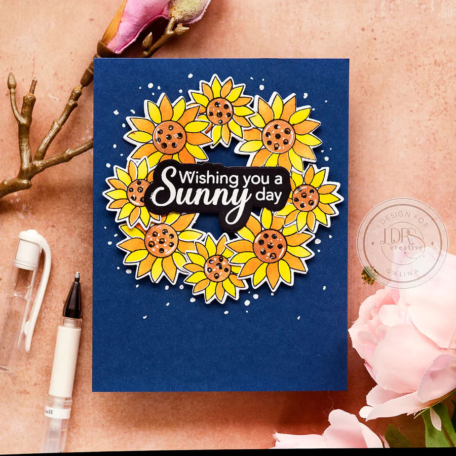 Hello Sunshine Stamps, Dies, and Layering Stencils Bundle
