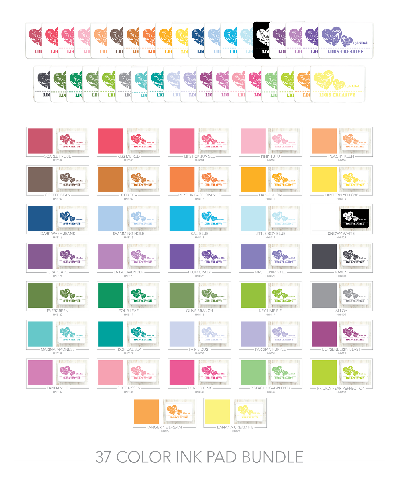 37 Complete Color Hybrid Ink Bundle