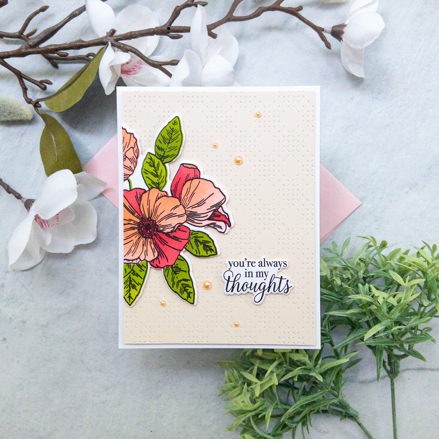 Poppy Posy Stamps, Dies, and Stencil Bundle