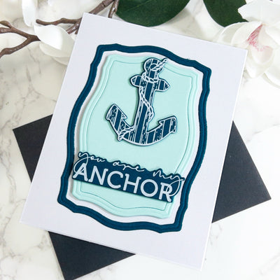 You Are My Anchor Impress-ion Press + Foil Plates and Coordinating Dies Bundle