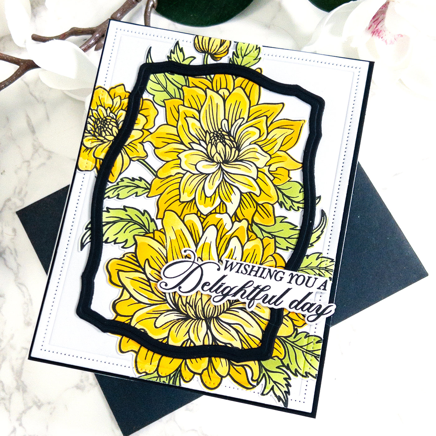 Delightful Dahlias Stamps, Layering Stencils, and Coordinating Dies Bundle