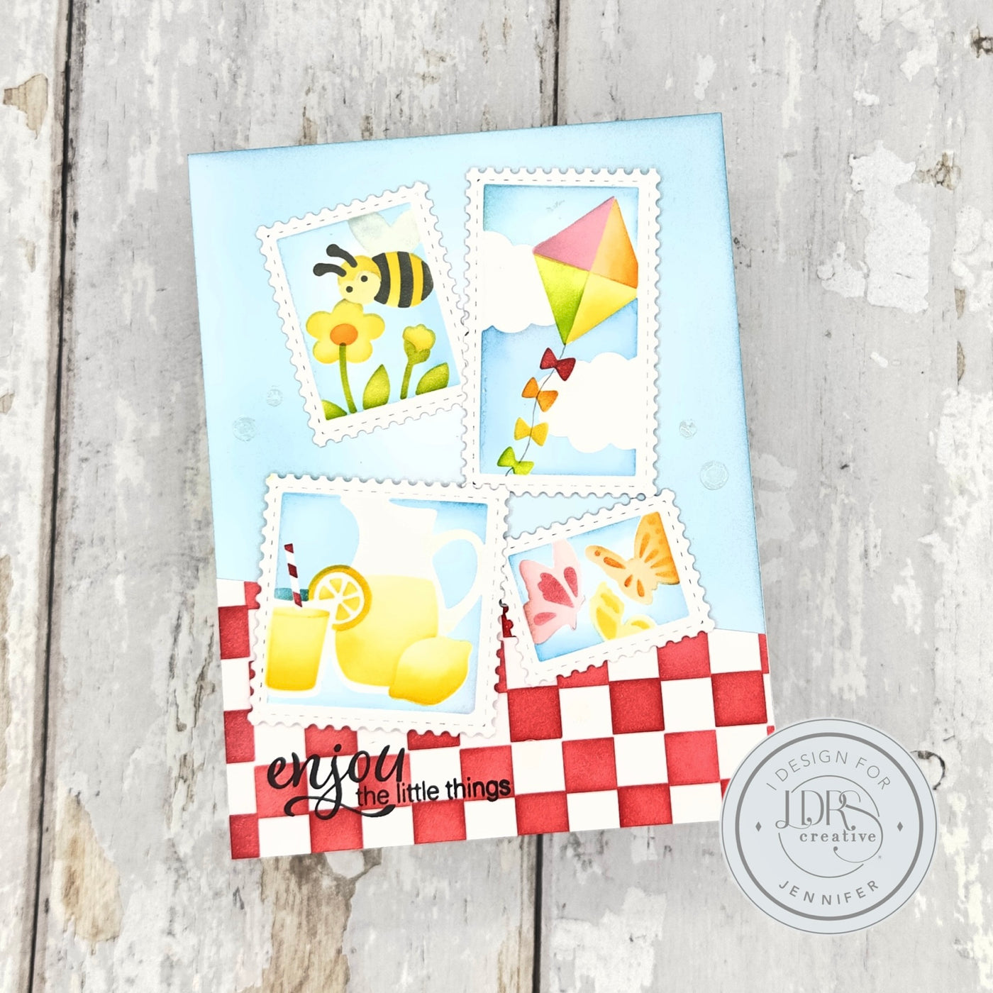 Picnic Days Postage Collage Layering Stencils