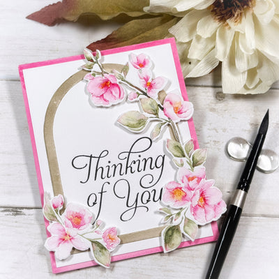 Apple Blossom Swag Impress-ion Press + Foil Plates, Dies, and Layering Stencils Bundle
