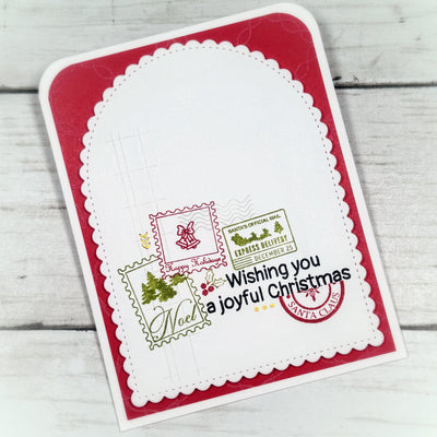 Christmas Postage Collage 4x6 Stamps