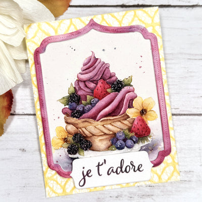 French Patisserie Stamps, Layering Stencils, and Coordinating Dies Bundle