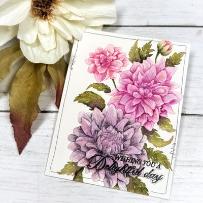 Delightful Dahlias Stamps, Layering Stencils, and Coordinating Dies Bundle