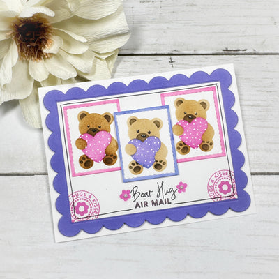 Hugs & Kisses Postage Collage 4x6 Stamps