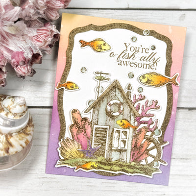 The Sea Shack Stamps, Layering Stencils, and Coordinating Dies Bundle