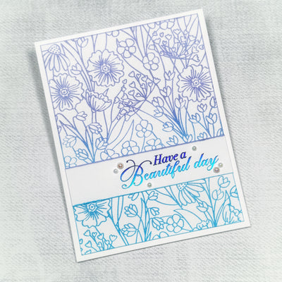 Wall Flower impress-ion Press + Foil Plate