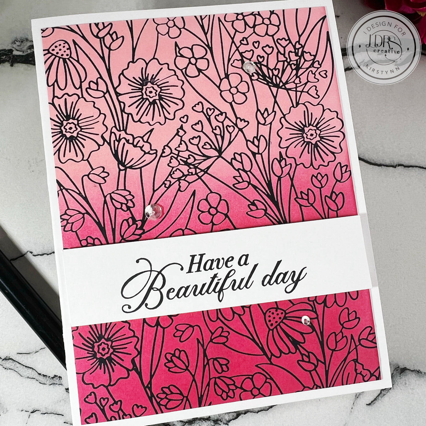 Wall Flower impress-ion Press + Foil Plate
