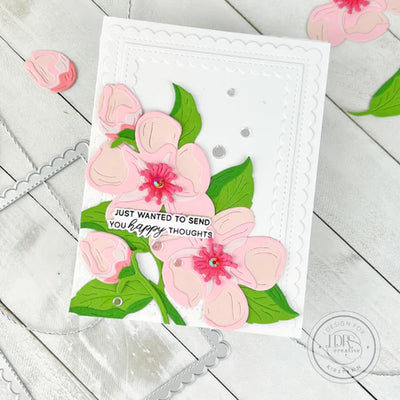 Delicate Stitches Scalloped Rectangle Dies