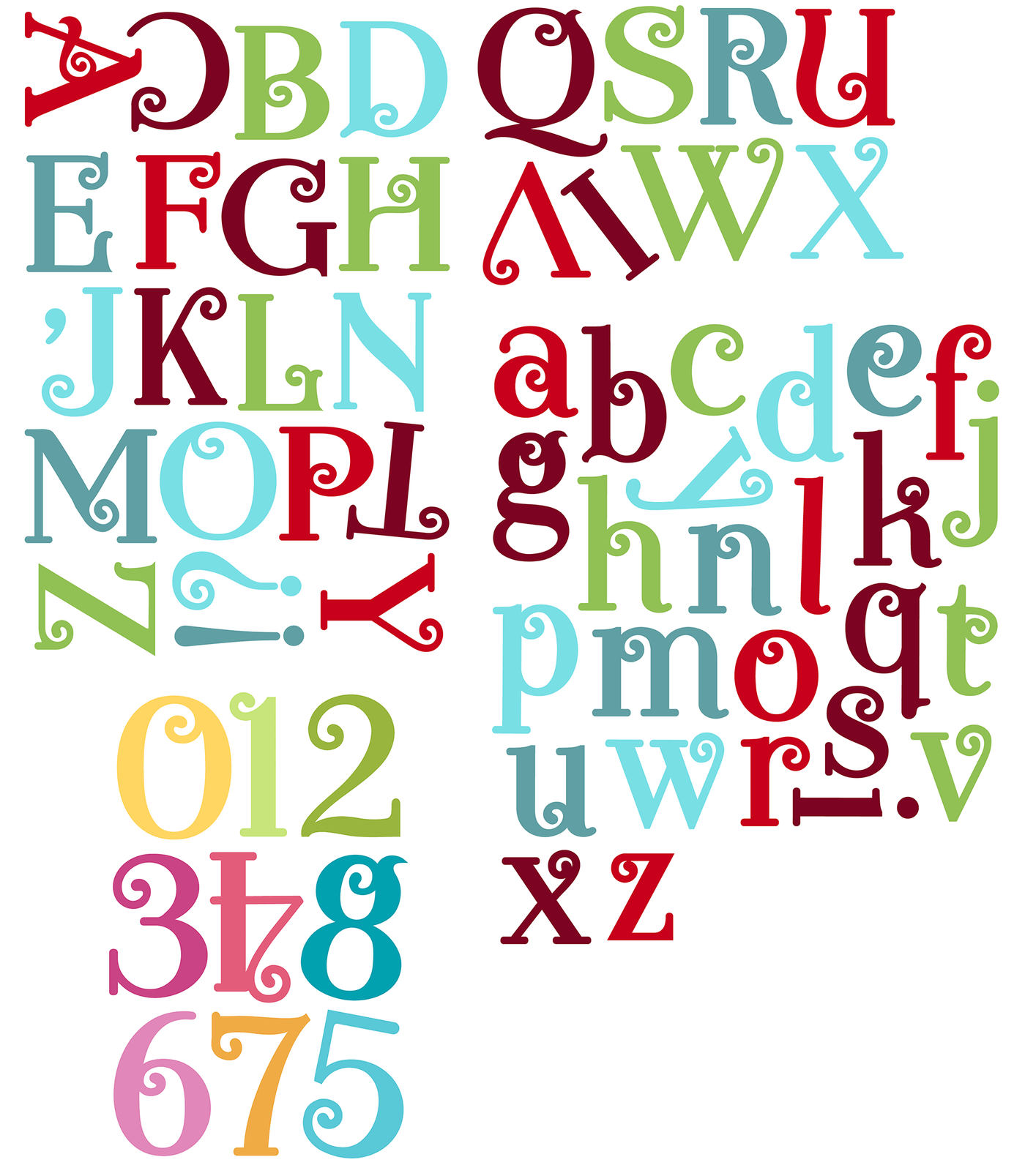 Kringle Alphas and Numbers Jumbo Dies Bundle