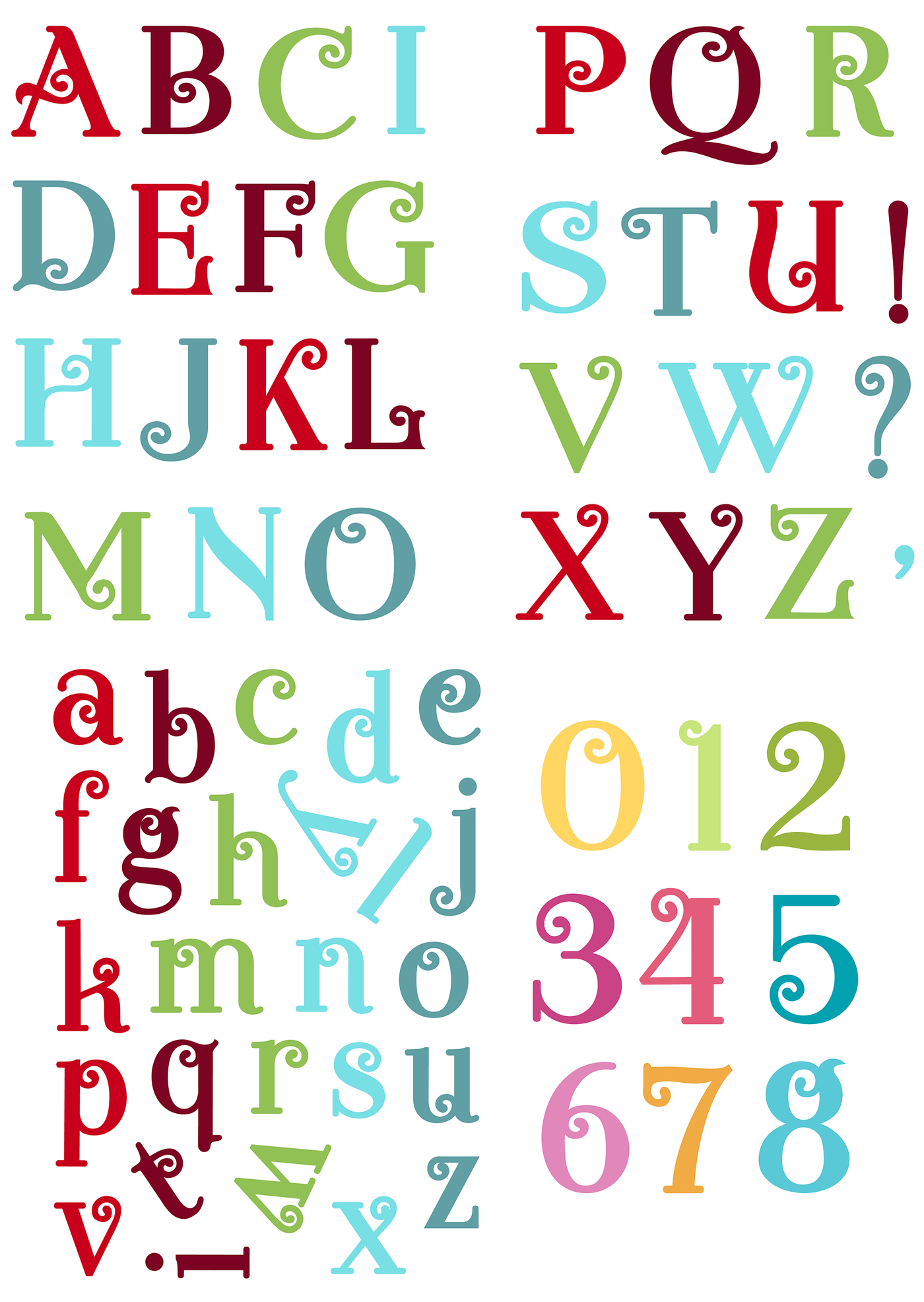 Kringle Alphas and Numbers Jumbo Stamps Bundle