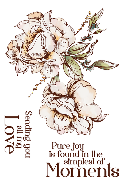Billowing Blossoms 4x6 Stamps and Coordinating Dies Bundle