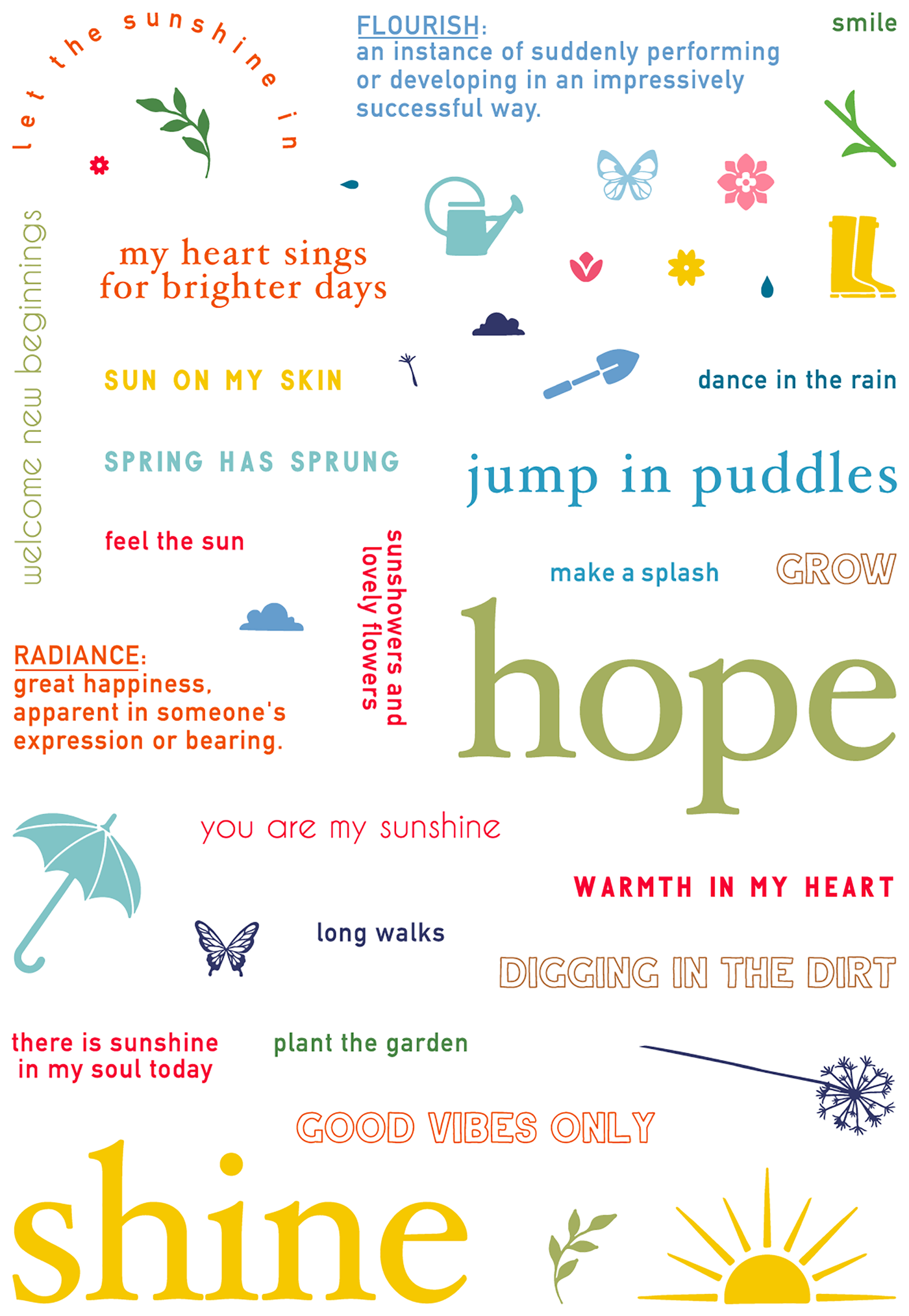 Spring Collage Stamps Bundle
