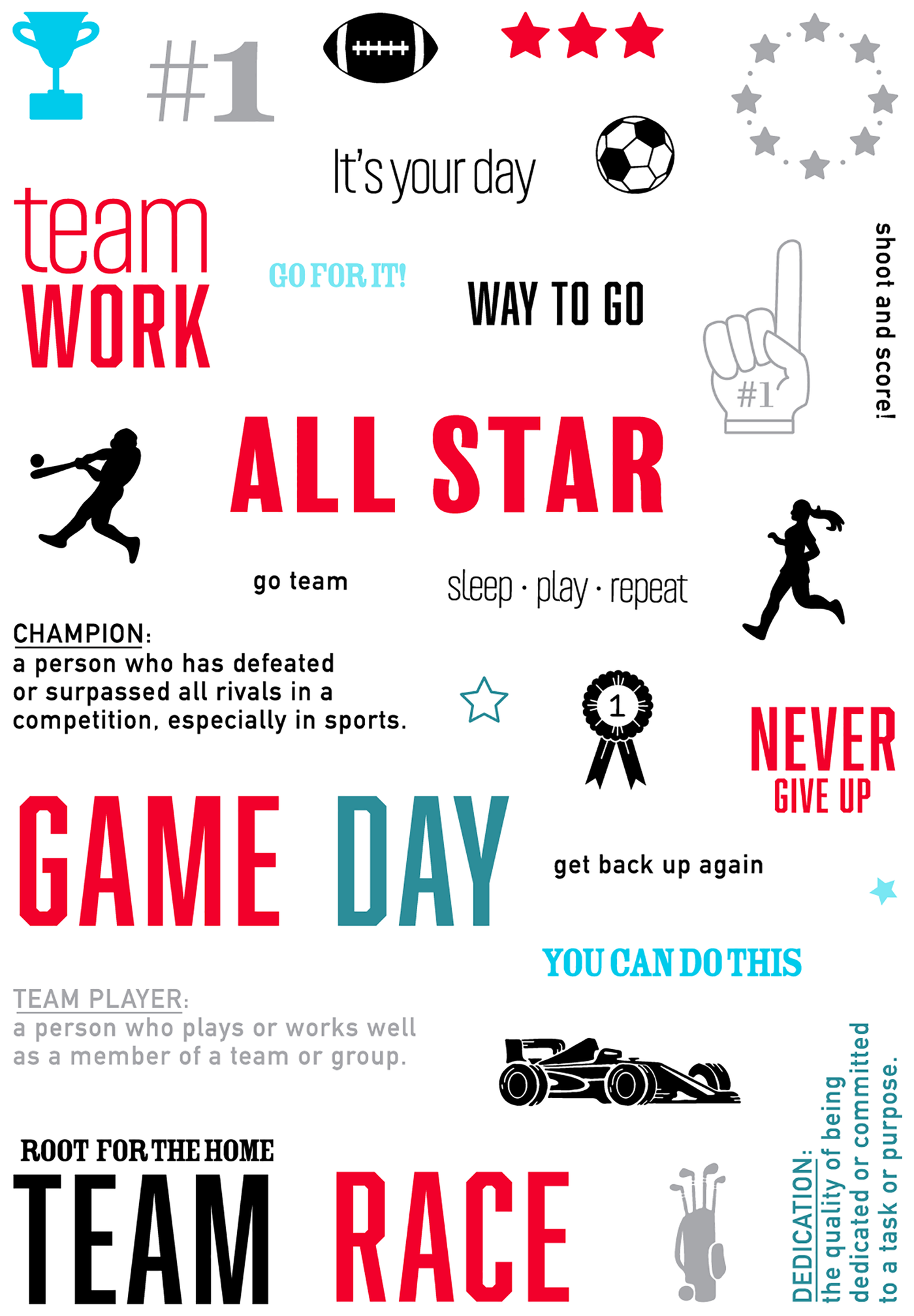 All Star Collage 4x6 Stamps