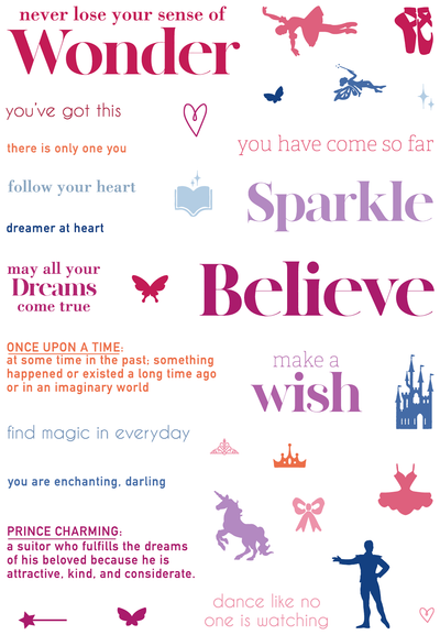 Tutus & Tiaras Collage 4x6 Stamps