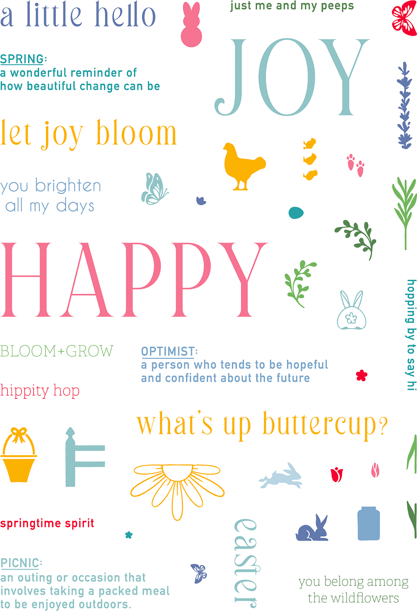 Spring Collage Stamps Bundle