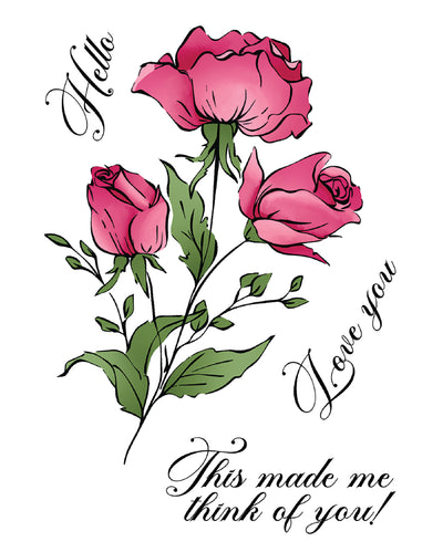 Sweet Rose 4x6 Stamps