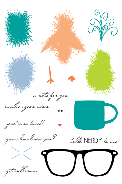 Fuzzy Wuzzies 4x6 Stamps and Coordinating Dies