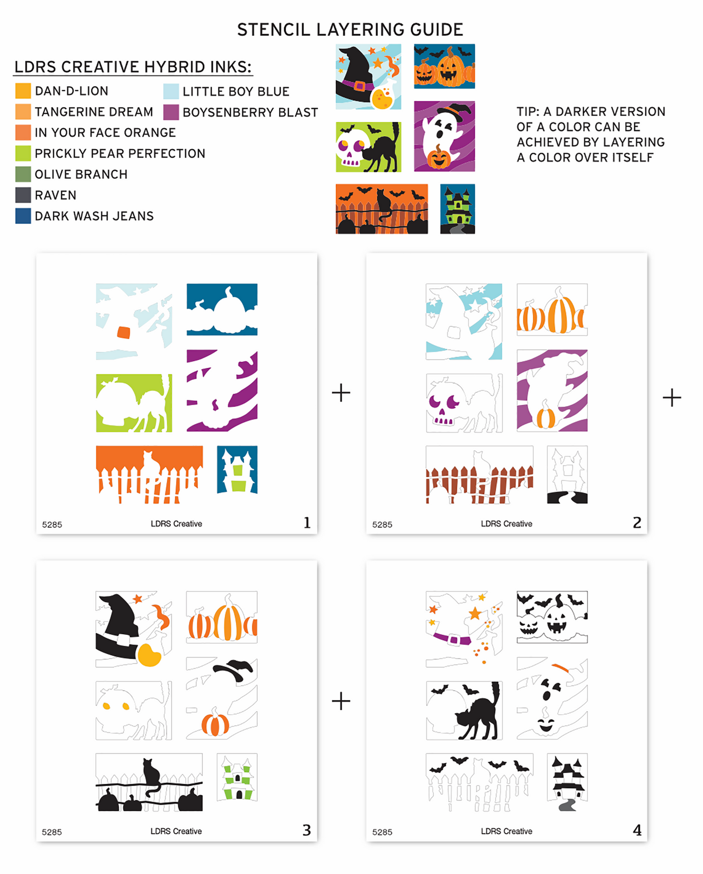 Halloween Postage Collage Layering Stencils