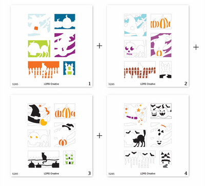 Halloween Postage Collage Layering Stencils