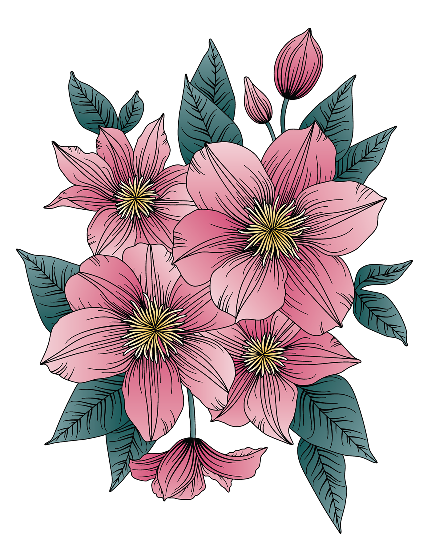 Clematis Impress-ion Press + Foil Plate