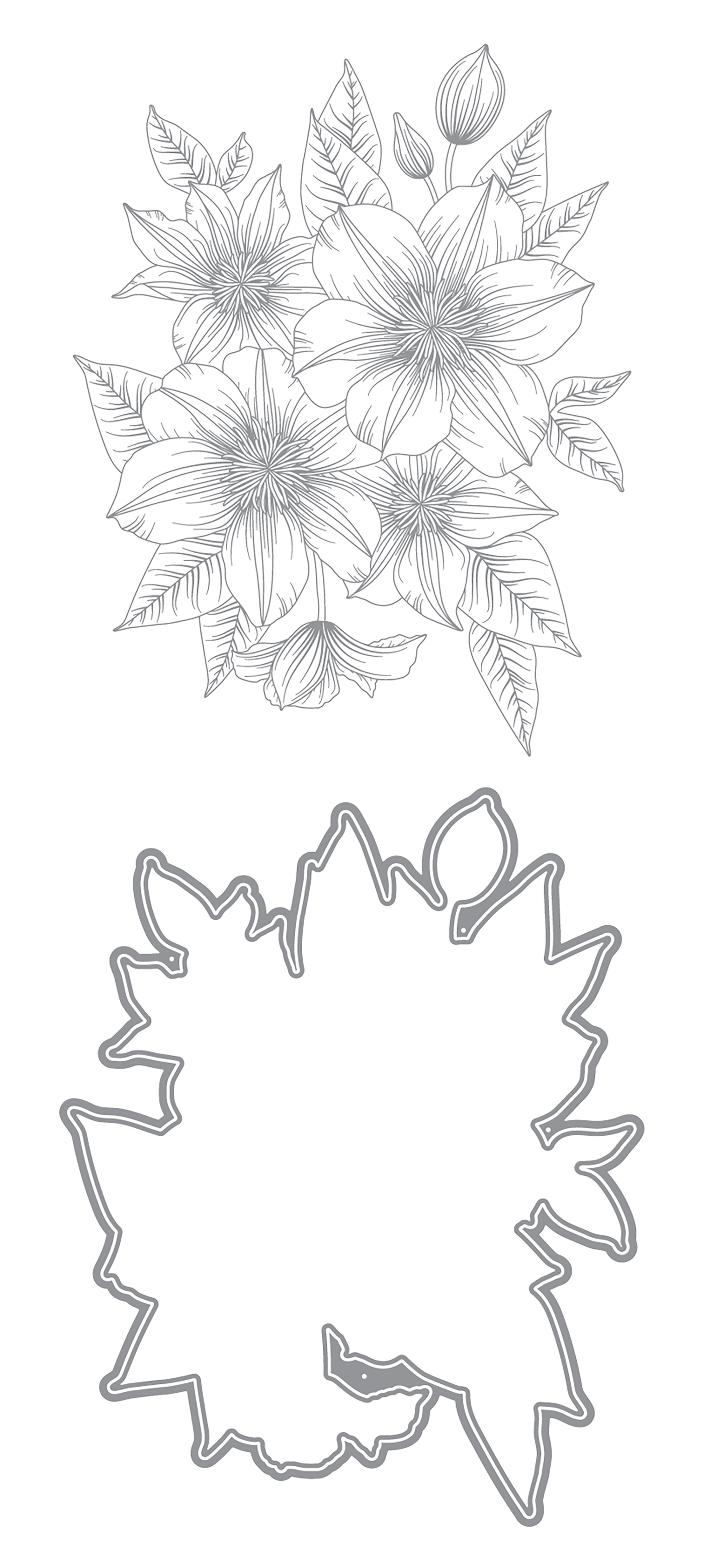 Clematis Impress-ion Press + Foil Plate