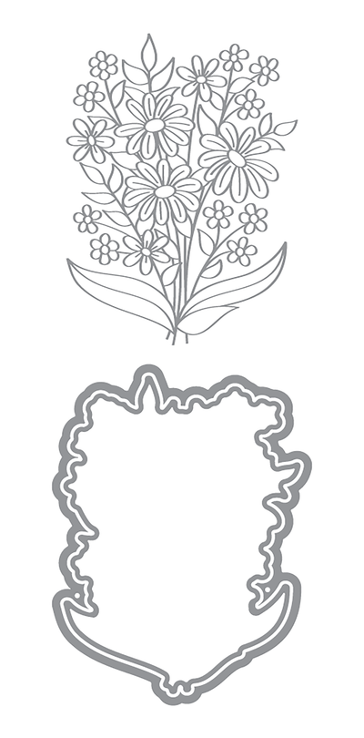Fleurs Petite - Daisies Impress-ion Press + Foil Plate
