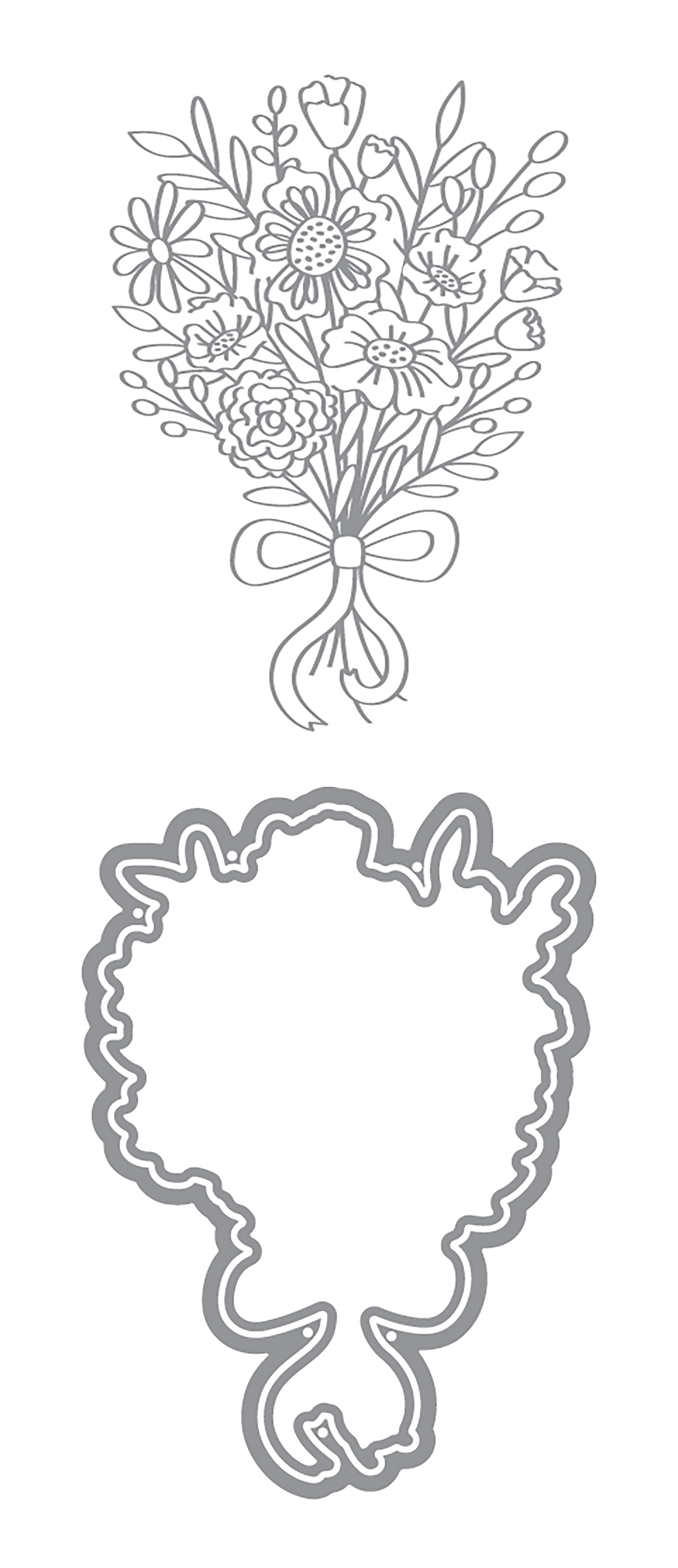 Fleurs Petite - Mixed Bouquet Impress-ion Press + Foil Plate