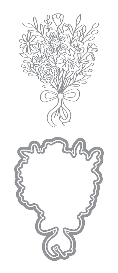 Fleurs Petite - Mixed Bouquet Impress-ion Press + Foil Plate