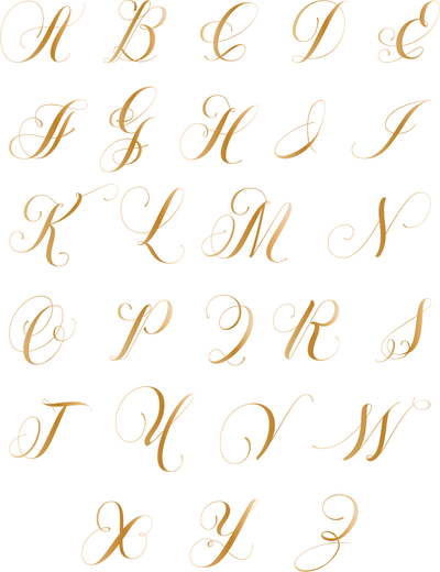 Elegant Monogram Alpha 1" Impress-ion Press + Foil Plates