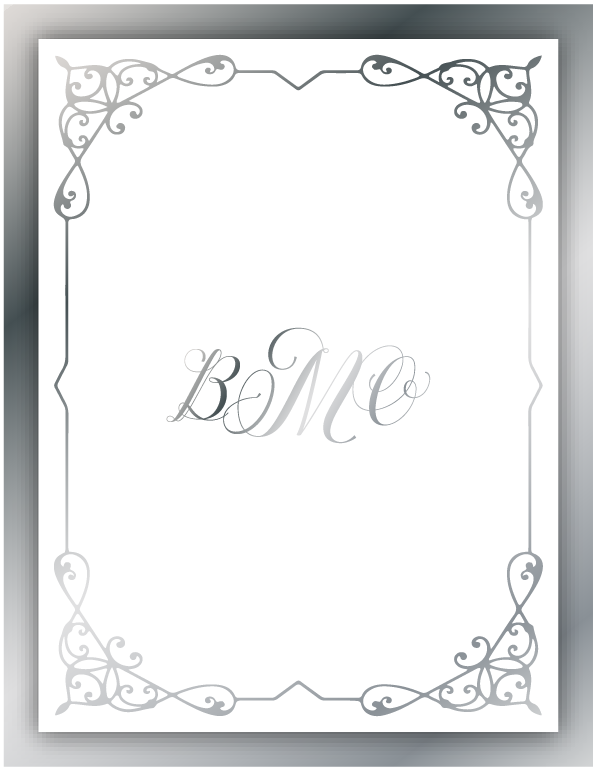 Elegant Monogram Alpha 1" Impress-ion Press + Foil Plates