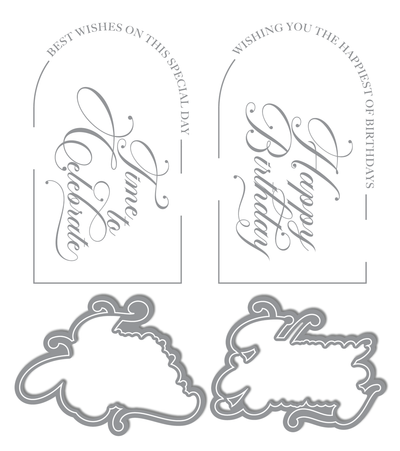 Arches Impress-ion Letterpress Press Plate Dies, Stencils, and Nesting Dies Bundle