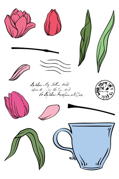 Fresh Cut Stamps and Masking Stencils Bundle