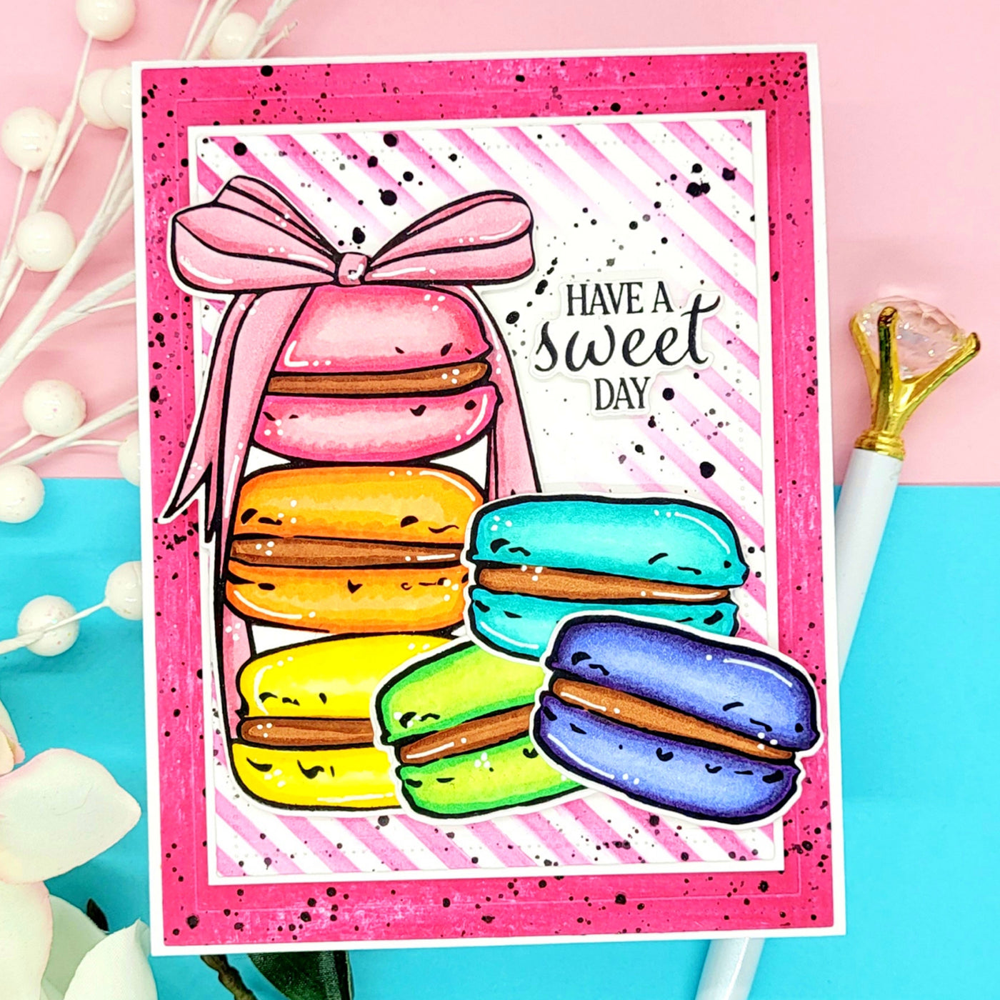 Macarons Stamps and Coordinating Dies Bundle