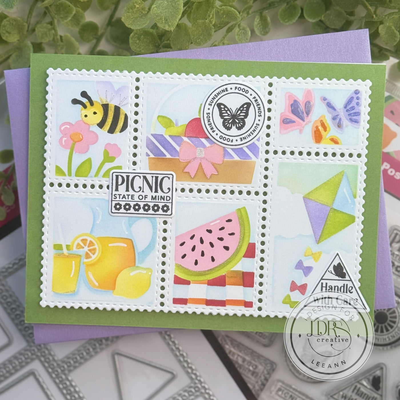 Picnic Days Postage Collage Layering Stencils