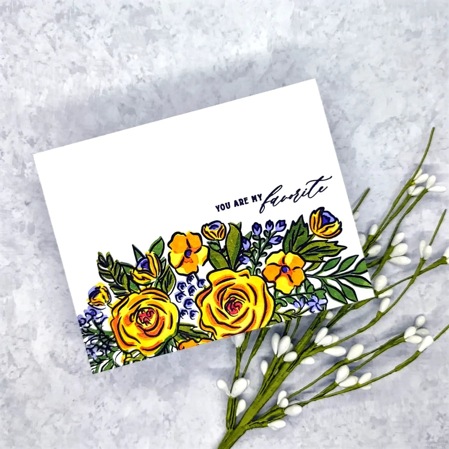 Garden Grandeur Slimline Stamps, Dies, and Layering Stencils Bundle