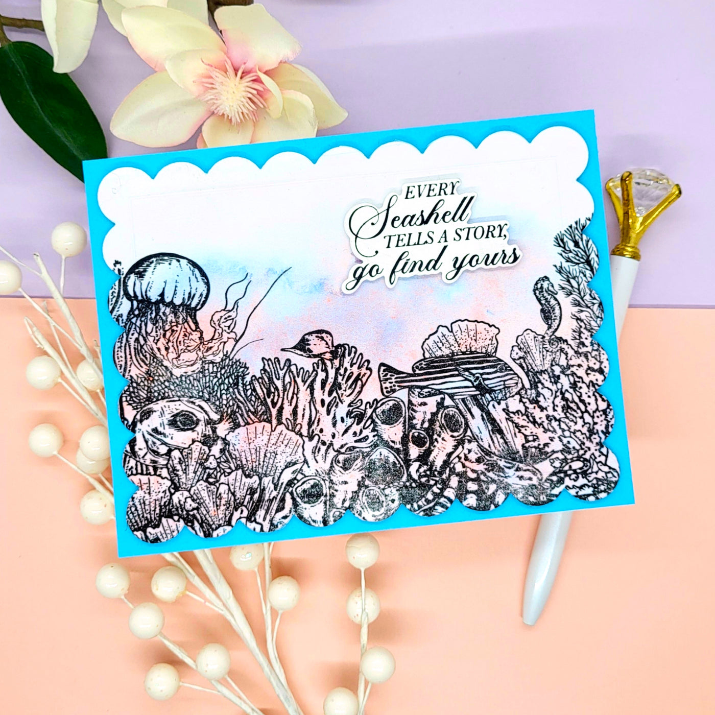 Coral Reef 4x6 Stamps and Dies