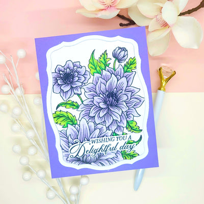 Delightful Dahlias Stamps, Layering Stencils, and Coordinating Dies Bundle