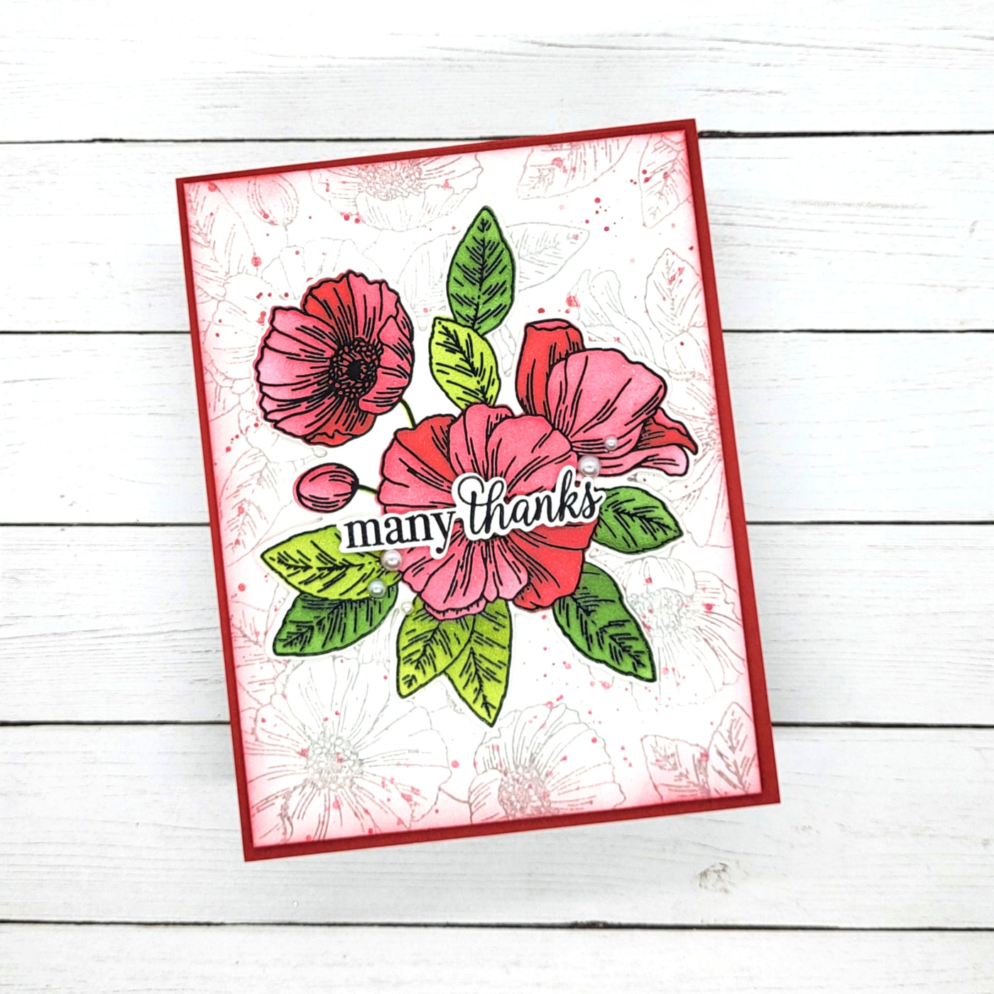 Poppy Posy Stamps, Dies, and Stencil Bundle