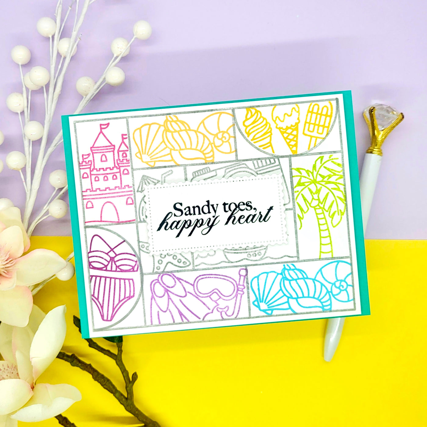 Vacation Puzzle Scenes 6x8 Stamps