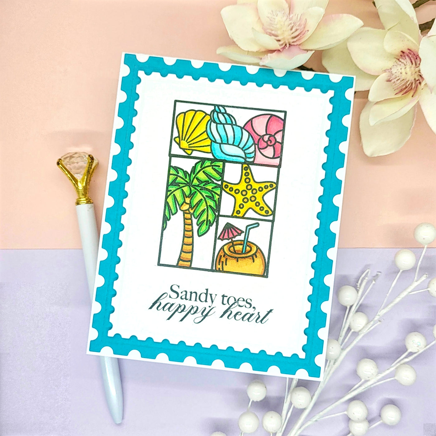 Vacation Puzzle Scenes 6x8 Stamps