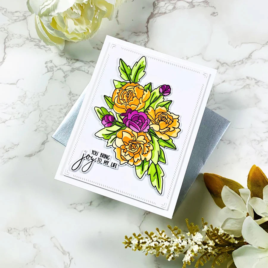 Joyful Blooms Bundle Stamps, Dies, and Layering Stencils Bundle