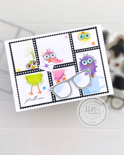Fuzzy Wuzzies 4x6 Stamps and Coordinating Dies